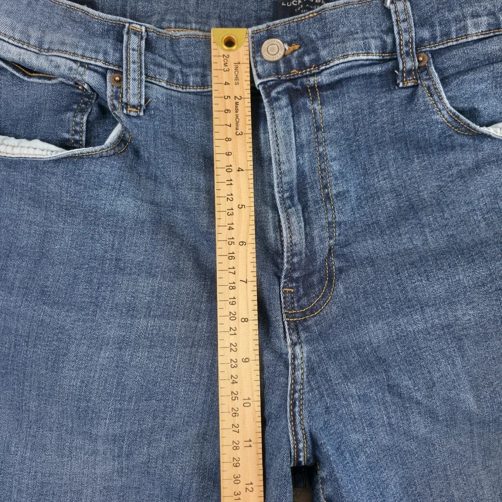 Lucky Brand Jeans Men 412 Athletic Slim Fit Size 38 Waist Medium Wash Blue Denim